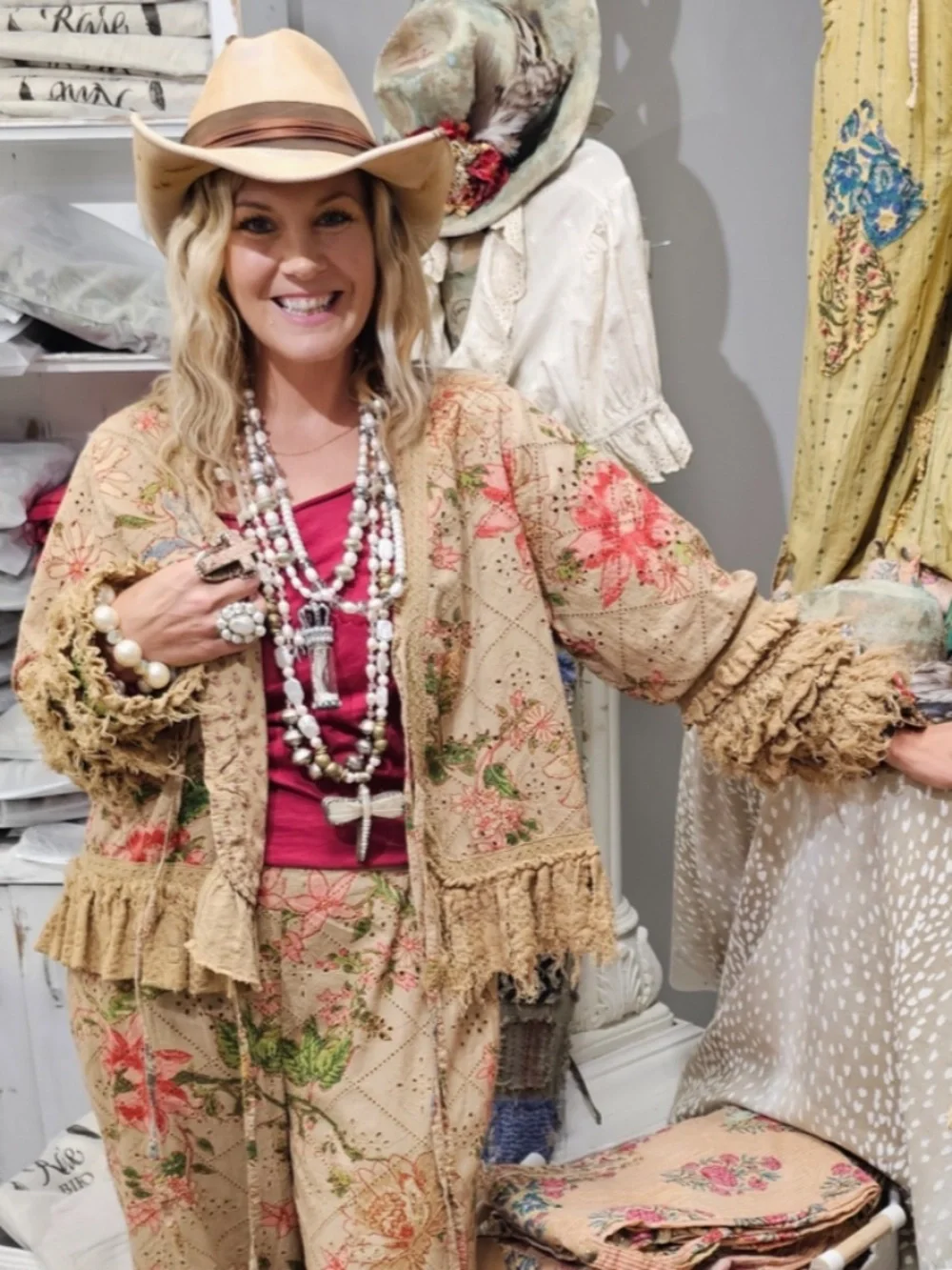 🎉 A RARE BIRD “TATTERED FLOWER “ A RARE BIRD HAND MADE TATTERED FLOWER JACKET